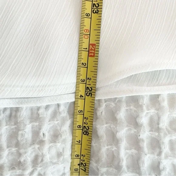 Tommy Hilfiger Sheer White Ruffle Blouse Size L - Picture 9 of 9